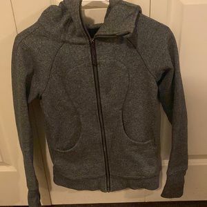 Grey Lululemon full zip Scuba Hoodie Size 2